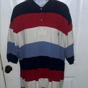 Ralph Lauren Bold Striped Polo - Red, White, Blue